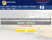 Tablet Screenshot of hansatravels.com